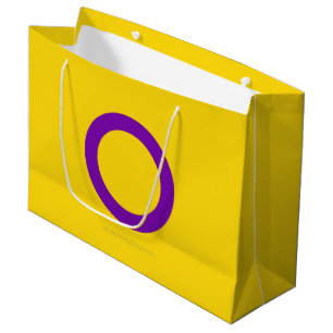 Bolsa De Regalo Grande Bandera del orgullo intersexual de SlipperyJoe's f