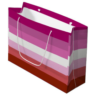 Bolsa De Regalo Grande Bandera del Orgullo Lesbiano (Origen)