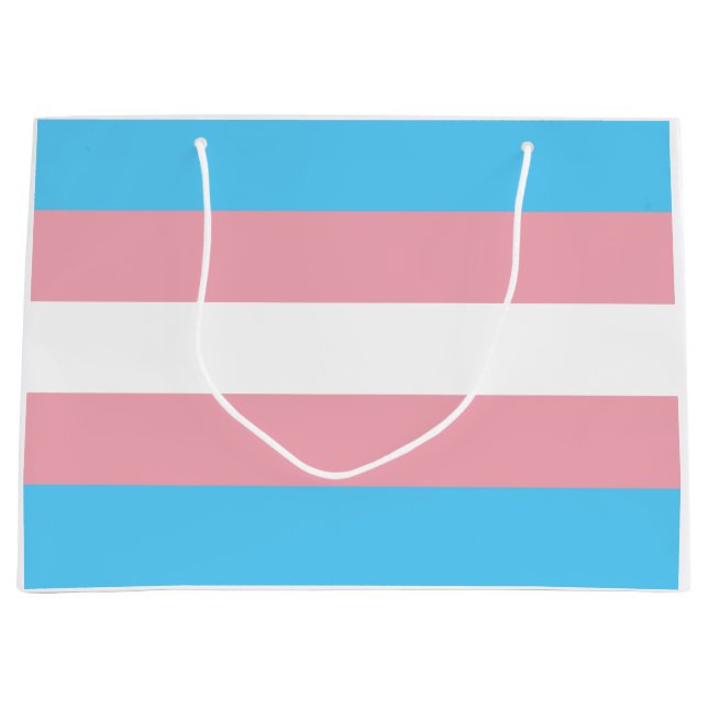 Bolsa De Regalo Grande Bandera del Orgullo Trans (Orgullo Transgénero) (Anverso)