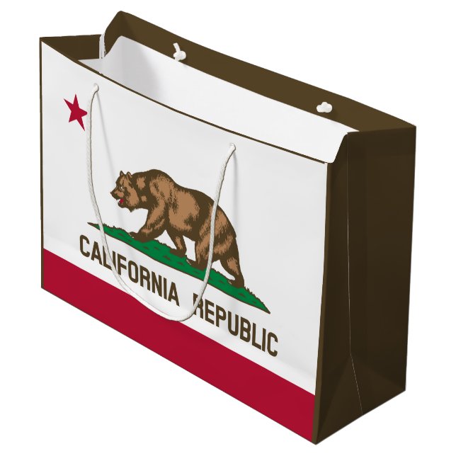 Bolsa De Regalo Grande Bandera del Oso de la República de California: Cal (Angulo Anverso)