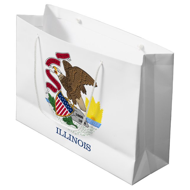 Bolsa De Regalo Grande Bandera Estatal de Illinois (Angulo Anverso)