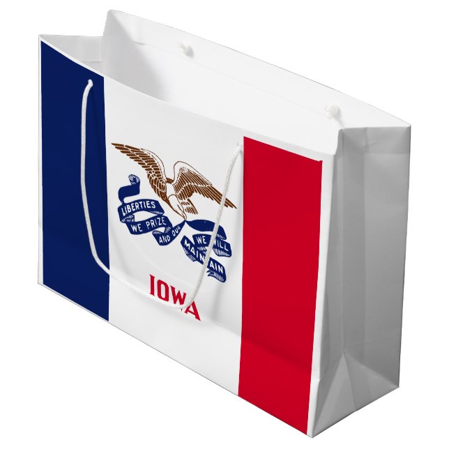 Bolsa De Regalo Grande Bandera Estatal Iowa (Angulo Anverso)