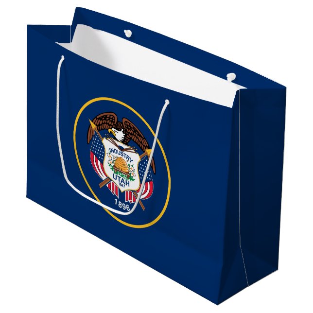 Bolsa De Regalo Grande Bandera Estatal Utah (Angulo Anverso)