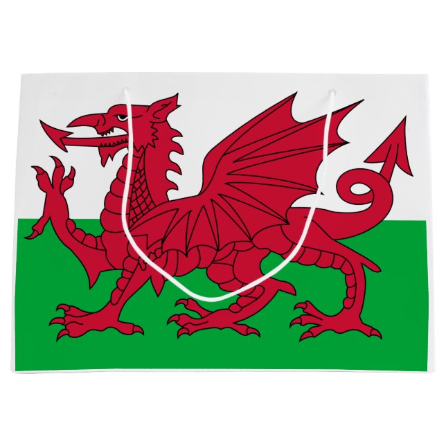 Bolsa De Regalo Grande Bandera galesa (Gales) (Dragón galés) (Anverso)