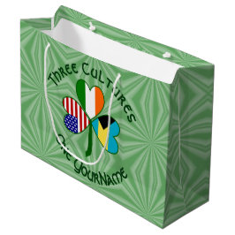 Bolsa De Regalo Grande Bandera norteamericana bahameña Shamrock personali