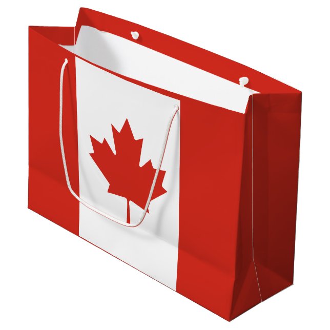 Bolsa De Regalo Grande Bandera Patriótica Canadiense (Angulo Anverso)