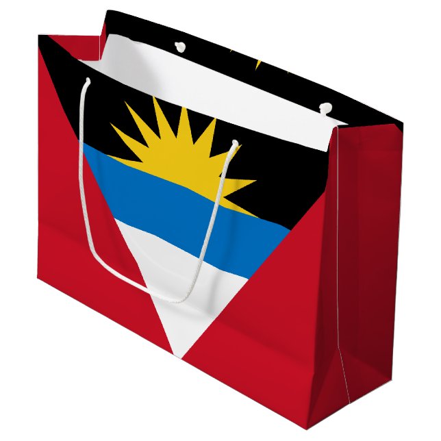 Bolsa De Regalo Grande Bandera Patriótica de Antigua y Barbuda (Angulo Anverso)