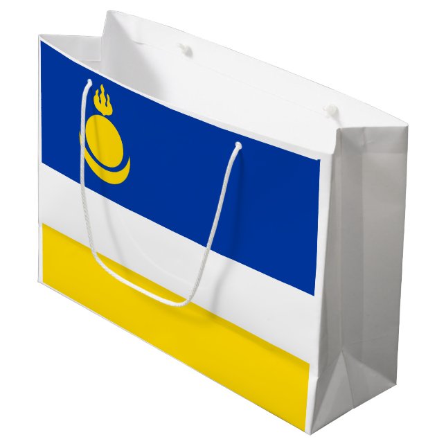 Bolsa De Regalo Grande Bandera Patriótica de Buriatia (Angulo Anverso)
