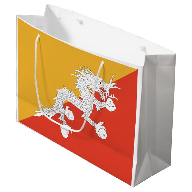 Bolsa De Regalo Grande Bandera patriótica de Bután (Angulo Anverso)