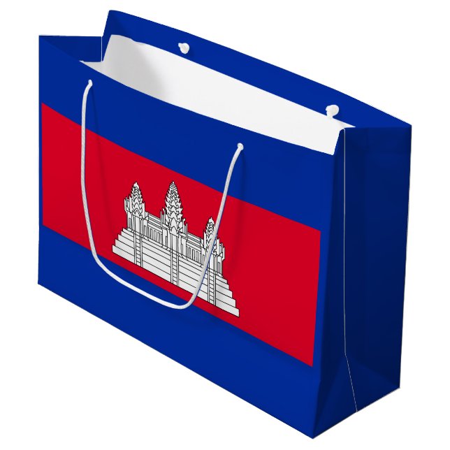 Bolsa De Regalo Grande Bandera Patriótica De Camboya (Angulo Anverso)