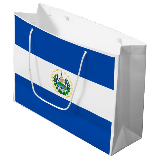 Bolsa De Regalo Grande Bandera Patriótica de El Salvador (Angulo Anverso)