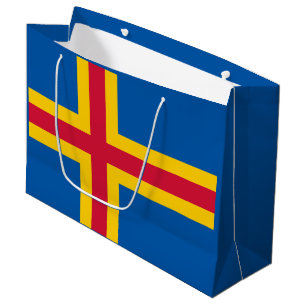 Bolsa De Regalo Grande Bandera patriótica de las Islas Åland