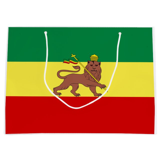 Bolsa De Regalo Grande Bandera rastafari (Rastafarianismo) (Rasta) (Anverso)