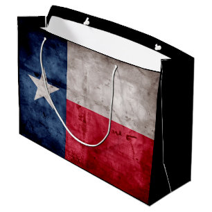 Bolsa De Regalo Grande Bandera resistida del estado de Tejas del vintage