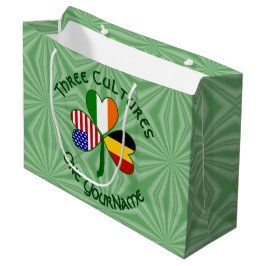 Bolsa De Regalo Grande Bandera Shamrock norteamericana belga personalizad