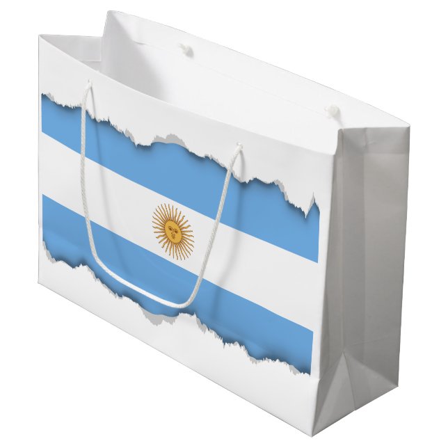 Bolsa De Regalo Grande Bandera tradicional de la Argentina (Angulo Anverso)