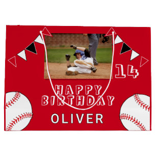 Bolsa De Regalo Grande Banderas de Bunting de bolas de béisbol Fotos Roja