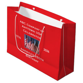 Bolsa De Regalo Grande Banderas Patrióticas de EE. UU. del 250º Aniversar