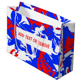 Bolsa De Regalo Grande Baños de rojo, blanco y azul
