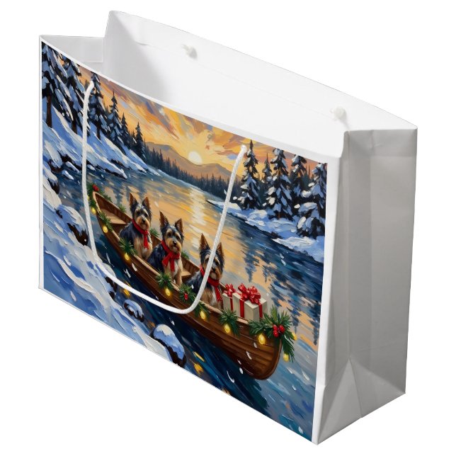 Bolsa De Regalo Grande Barco de Navidad Havanés Fiesta (Angulo Anverso)