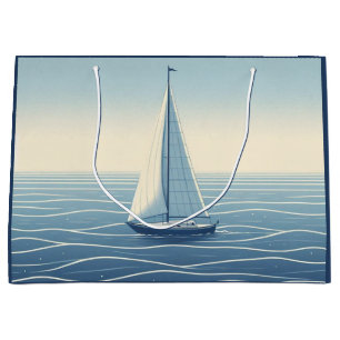 Bolsa De Regalo Grande Barco de vela en alta mar