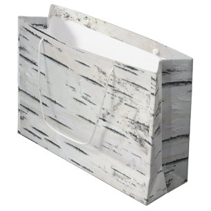 Bolsa De Regalo Grande Barrera de árbol de birch rústica de selva rural m