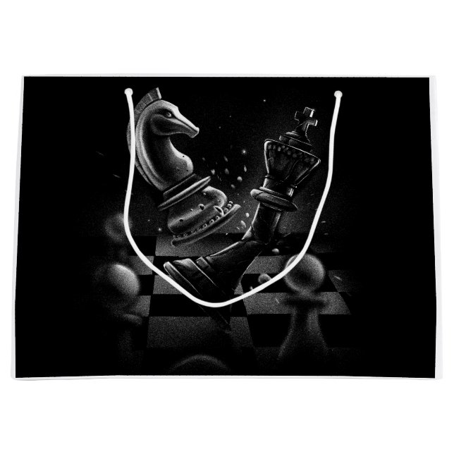 Bolsa De Regalo Grande Batalla dramática de ajedrez - Caballero vs. cabal (Anverso)