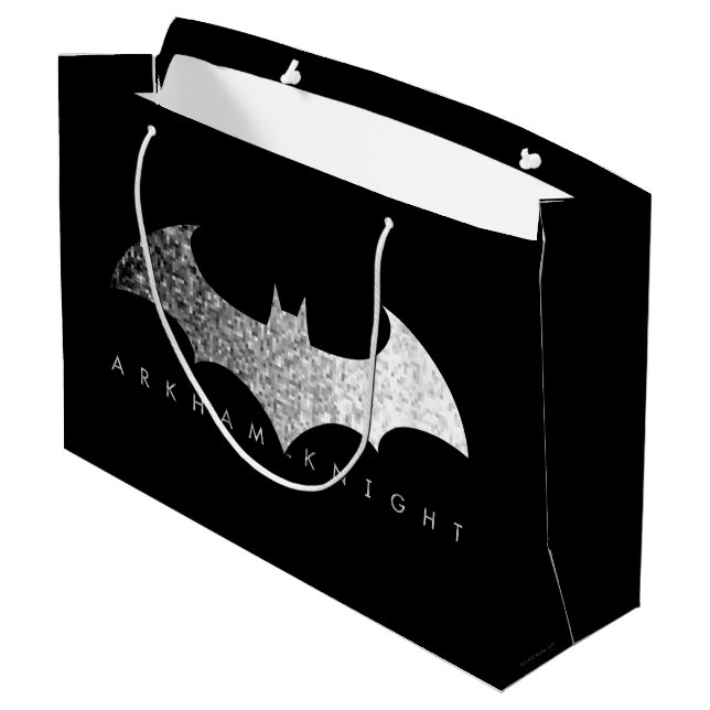 Bolsa De Regalo Grande Batman Arkham Knight Pixel Logo (Angulo reverso)