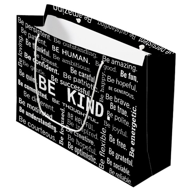 Bolsa De Regalo Grande Be Kind Word Cloud (Angulo Anverso)