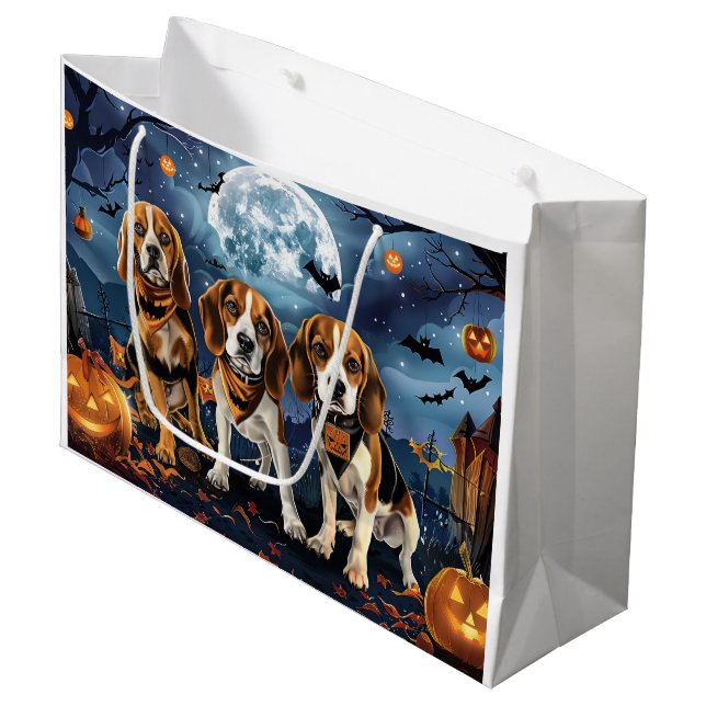 Bolsa De Regalo Grande Beagle Halloween Spooky (Angulo Anverso)