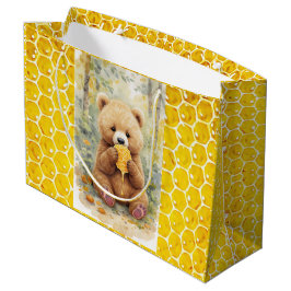 Bolsa De Regalo Grande Bear and Honey Baby Shower