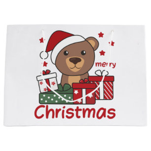 Bolsa De Regalo Grande Bear Christmas Gift Winter Animals Bears Large Gif