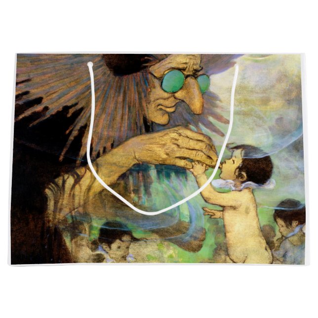 Bolsa De Regalo Grande Bebé de agua y hadas, Jessie Willcox Smith (Anverso)