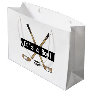 Bolsa De Regalo Grande Bebé del hockey es palillos del muchacho de un