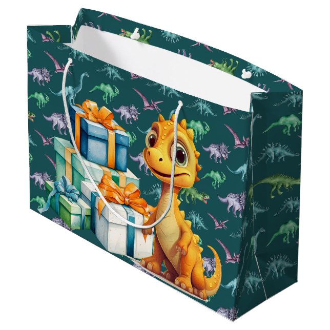 Bolsa De Regalo Grande Bebé Dinosaurio (Angulo reverso)
