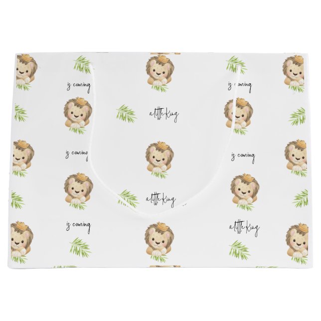 Bolsa De Regalo Grande bebé león rey safari (Anverso)