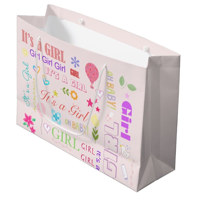 Bolsa De Regalo Grande Bebé Niña (Angulo Anverso)