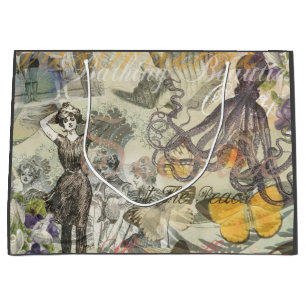 Bolsa De Regalo Grande Belleza victoriana de baño Kraken surrealismo vint