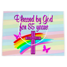 BOLSA DE REGALO GRANDE BENDECIDIDO POR DIOS DURANTE 85 AÑOS DE REGALO