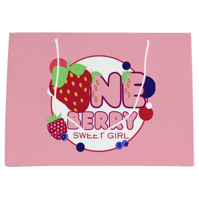 Bolsa de regalo grande Berry Sweet Chica (Anverso)