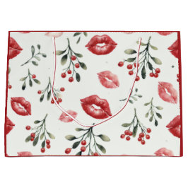 Bolsa De Regalo Grande Besos bajo el muérdago