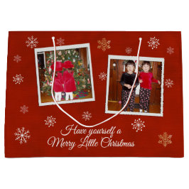 Bolsa De Regalo Grande Besos de copo de nieve