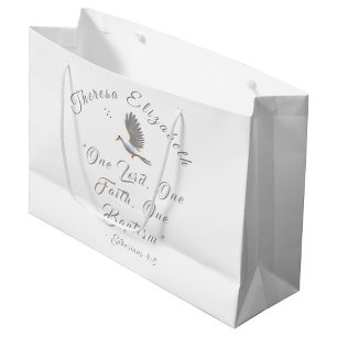 Bolsa De Regalo Grande Biblia personalizada versus bautismal