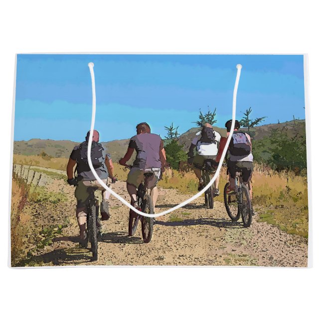 BOLSA DE REGALO GRANDE BICICLETA DE MONTAÑA (Anverso)