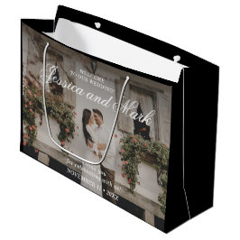 Bolsa De Regalo Grande Bienvenida a Boda negro elegante de la foto