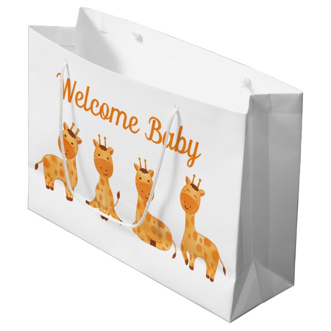 Bolsa De Regalo Grande Bienvenido bebé  (Angulo Anverso)