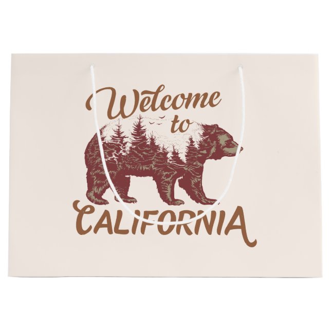 Bolsa De Regalo Grande Bienvenidos a California Bear (Anverso)