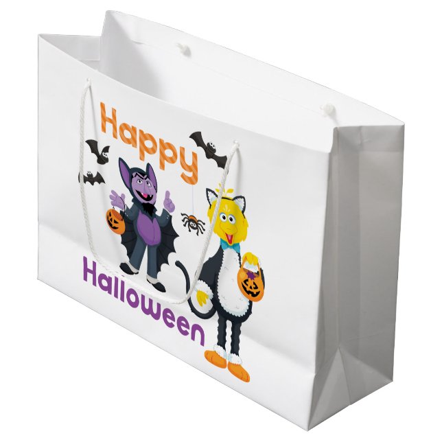 Bolsa De Regalo Grande Big Bird and Count | Feliz Halloween (Angulo Anverso)