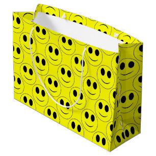 Bolsa De Regalo Grande Big Yellow Happy Face Allover