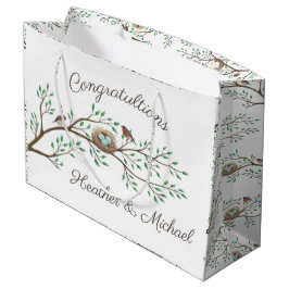 Bolsa De Regalo Grande Bird Baby Shower Spring